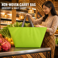 Sac fourre-tout réutilisable en non-tissé pour supermarché, sac de courses écologique avec poignées robustes