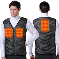 Manteau d'hiver chauffant rechargeable imperméable de haute qualité veste imperméable en plein air gilet coton remplissage fermeture à glissière grande taille