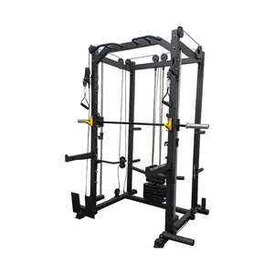 Groothandel Combinatie Multifunctionele Fitnessapparatuur Trainer Gym Smith Machine Met Lat Pulldown