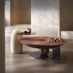 Table à thé ronde minimaliste pour petit appartement Console <span class=keywords><strong>design</strong></span> nouveau style pour salon - Product Image 1