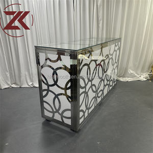 SMOOTH Luxury Gold Banquet <b>Tables</b> Dining <b>Table</b> Glass Rectangular Banquet Wedding Party Furniture - Product Image 5