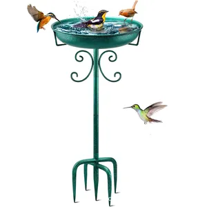 Rétro Ferronnerie Mangeoire À <span class=keywords><strong>Oiseaux</strong></span> Jardin Cour En Plein Air Arrangement De Fleurs Décoration Petit Oiseau Bain <span class=keywords><strong>Bassin</strong></span> En Gros en Stock - Product Image 2