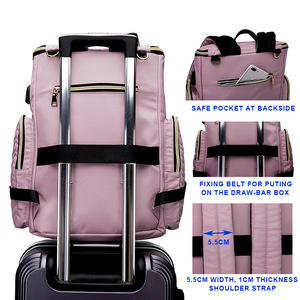 Multifuncional Grande Capacidade Nylon Fralda Mochila Impermeável Múmia Saco Portátil Mudar Estação Moda Viagem Essencial - Product Image 5
