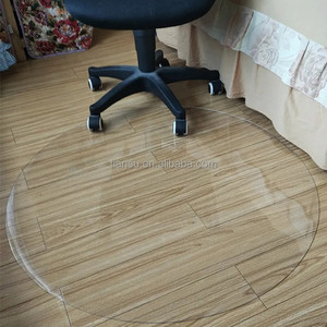Polycarbonate rond/chaise carrée/table/tapis de ventilateur dans clair/givré - Product Image 4