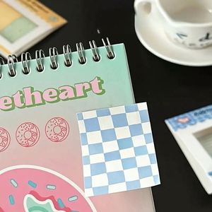 ชุดโน้ตสติกเกอร์ลายตารางสดใส สำหรับกลับไปโรงเรียน  หลากหลายแบบ  แผ่นบันทึกแบบมีกาวในตัว สำหรับการเรียน - Product Image 4