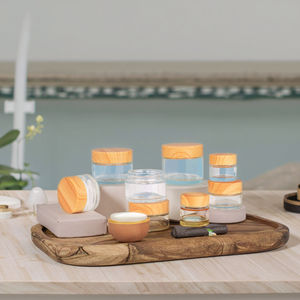 ขวดครีมแก้วใสแบบด้าน BZY BZY5 พร้อมฝาพลาสติกและฝาไม้ไผ่สำหรับครีมบำรุงรอบดวงตาและเครื่องสำอาง (ขนาด 5 กรัม-60 กรัม) - Product Image 5