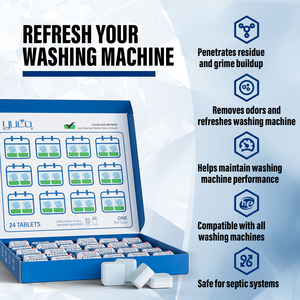 Tablettes Nettoyantes pour Lave-linge en Poudre Solide Effervescente Jetable – Nettoyant Blanchissant pour Lave-linge Automatique - Product Image 3