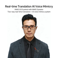 Haut-parleur portable à traduction IA avec clonage vocal pour INMO GO3, appareil audio portable pour interprétation en temps réel et dialogue simulé