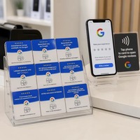 Carte en acrylique personnalisée pour avis Google avec code NFC QR, étiquette plastique pour évaluer l'expérience, avis 5 étoiles pour entreprises