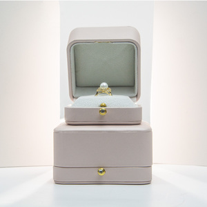 FORTEビンテージウェディングピンク高級ジュエリー包装エレガントなジュエルボックスダイヤモンドリングネックレスジュエリー - Product Image 2
