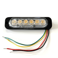 ECE R65 R10 SAE J595 SAE W-1 Zugelassener Schlanker 6-LED-Stroboskop-Lichtkopf Kühlergrill-Leuchte LTD661BR Rot Blau Gelb Weiß Grün Synchron Asynchron