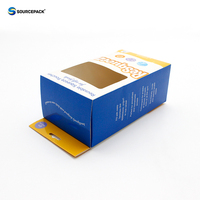 Boîtes en carton à faible MOQ, design gratuit, en matériaux recyclables, avec trou de suspension et fenêtre de présentation pour l'emballage de produits