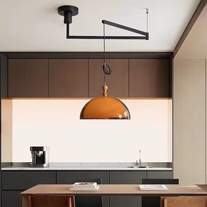 French Vintage Style Pendant <b>Light</b> Round Led Single Head Home <b>Dining</b> Room Retro Bar Counter <b>Light</b> - Product Image 2