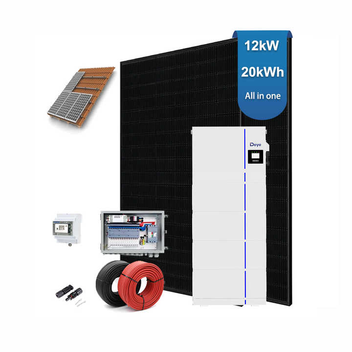 Deye Complete Smart Solar Set hybrid off grid roof home energy system ...