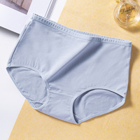 Celana Dalam Boyshort Katun Murni Pinggang Tinggi Elastisitas Tinggi Pengangkat Perut dan Pinggul Katun Sisir Solid Tanpa Jahitan
