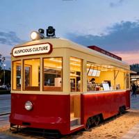 Camión de Comida Personalizado, Carrito de Helados y Café, Remolque de Autobús Eléctrico de Dos Pisos, Autobús de Comida Personalizado en Venta