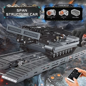 MOULD <span class=keywords><strong>KING</strong></span> 20002 jouets de réservoir <span class=keywords><strong>militaire</strong></span> télécommandés technique, véhicule blindé pont couche Structure voiture briques blocs de construction - Product Image 2