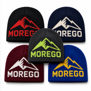 Gorro de Punto Personalizado <span class=keywords><strong>para</strong></span> Montañismo, Deportes, Uso Diario y Senderismo, con Diseño Jacquard Multicolor, Suave y Elástico - Product Image 1