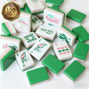 Nouvel ensemble de luxe en acrylique 2026 – Tuiles de Mahjong américaines gravées de luxe en stock - Product Image 1