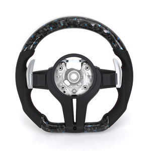 Volant LED en fibre de carbone forgé avec boutons bleus <span class=keywords><strong>M1</strong></span> M2 pour <span class=keywords><strong>BMW</strong></span> F01 F10 F15 F20 F25 F30 F36 M3 F80 M4 F82 M2 F87 E90 E92 - Product Image 2