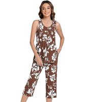 Pyjama en viscose de bambou RTS pour femmes, débardeur et pantalon capri, vêtements de nuit super doux, pyjama rafraîchissant pour les personnes qui ont chaud la nuit