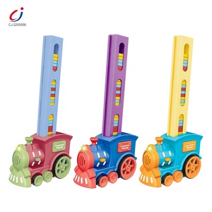 ทางการศึกษา Diy เกมอัตโนมัติวางโดมิโนรถไฟบล็อกชุดอาคารและซ้อนเด็กไฟฟ้ารถไฟโดมิโนของเล่น - Product Image 5