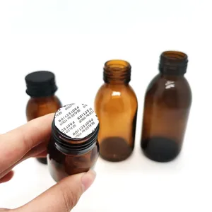 Factory-Made Amber Glass Bottles with Screw Lids for Medicine Vials Powder Reagents Containers for Chemical Use