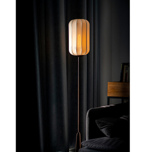 Lampe sur pied de style chinois, abat-jour en bois et soie, lumière LED pour salon, bureau, chambre à coucher - Product Image 1