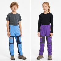 Pantalons en polaire pour enfants, même style, respirants, coupe-vent, imperméables, design color-block, nouveau modèle pour garçons et filles, primaire