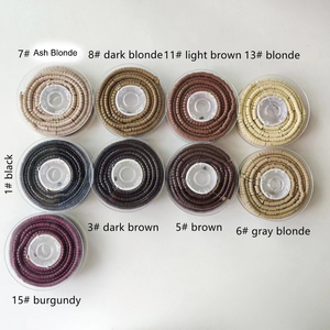 Marque privée 4.0*2.0*3.0mm taille 1000 pièces pré-collé Silicone Micro anneau perles lignes de cheveux perles pour Extensions de cheveux - Product Image 6