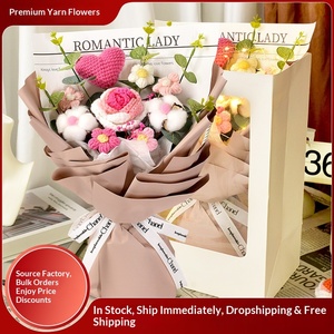 Bouquet di Fiori Artificiali Lavorati a Mano: Calla Floccate Rosa, Garofani Rossi, Fiori Eterni, Regalo per la Festa della Mamma - Product Image 2