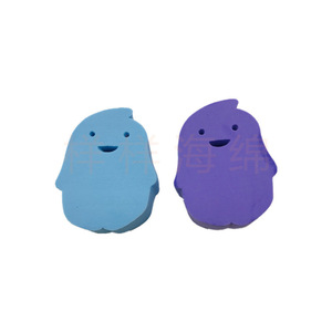 Cartoon Animal Shaped PVA Bath Sponge For Baby Cleaning Soft Absorbent Foam Sponge 80 Density SGS Certified - Product Image 1