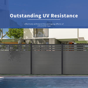 Clôture WPC de style cottage romantique, motif floral, couleur douce, imperméable, anti-pourriture, modélisation 3D incluse pour jardin shabby chic - Product Image 3