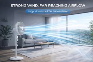Ventilateur de circulation d'air EZONE Premium haute efficacité, moteur sans balais 30W 7.4V, batterie longue durée, solaire 10m, intérieur MJ-SF01 Haute Efficacité - Product Image 1