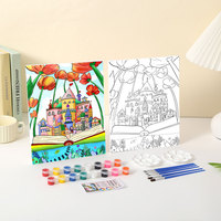 Kit de peinture paysagère en gros pour adultes, toile de peinture à l'huile DIY personnalisée avec paysage naturel, décoration murale imperméable et non toxique