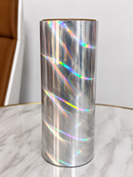 Película de Laminación Térmica BOPP, Película Holográfica Láser Arcoíris 3D Brillante, Película de Laminación Fría para Cajas de Pastel y Embalaje de Cajas