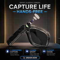 Lunettes intelligentes Meta AIMB-G3 AI avec caméra 8MP, vidéo 1080P, assistant IA ChatGPT, anti-lumière bleue, charge magnétique, tactile