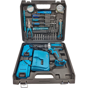 Ensemble complet d'accessoires pour batteries lithium-ion, perceuse à mandrin, clé à chocs 21V à deux vitesses, couple extra-élevé - Product Image 1