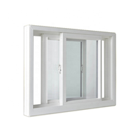 Bonne maison bon marché Pvc profil verre composite coulissant vers le haut ouragan impact fenêtre coulissante avec grille intérieure avec un stock adéquat