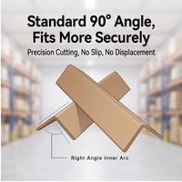 PINDE 50x50x4mm Protection d'angle en carton en forme de L pour emballage, protection de bord de palette en papier kraft pour carreaux, protection de palette robuste