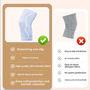 Supporto per Ginocchio in Neoprene Ispessito Traspirante e Caldo per Autunno e Inverno, Ideale per <span class=keywords><strong>Fitness</strong></span>, Ciclismo, Sport, Escursionismo, Campeggio e Ambienti Climatizzati - Product Image 1