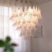 JYLIGHTING Luminaire suspendu en verre de Murano fait à la main en fer de luxe moderne Lustres et lampes suspendues en plusieurs couleurs