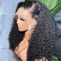 Peluca de Cabello Humano Brasileño 100% Sin Procesar con Frente de Encaje, Pre-Desplumada, Sin Pegamento, Precio al por Mayor