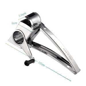 Manual Cheese Grater Stainless Steel Rotary <b>Roller</b> With Handle For Cheese And Bread Made In Italy - Product Image 2