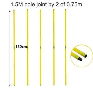 Poteau de <span class=keywords><strong>slalom</strong></span> pliable réglable en plastique pour l'entraînement d'agilité, équipement de football, équipement sportif - Product Image 2
