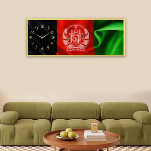 Nhôm khung đồng hồ treo tường với Afghanistan cờ thiết kế, độc đáo trang trí nội thất & timepiece - Product Image 6