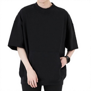 Wholesale High Quality Unisex Oversized 100% Cotton Streetwear Breathable T-Shirt Blank Custom <b>Logo</b> Embroidery Printing O-Neck - Product Image 2