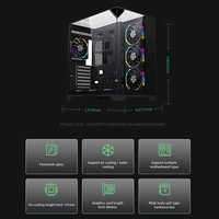 Dual 360mm Radiator Gaming Case 400mm GPU Support ATX M-ATX PC Chassis High Airflow Tempered Glass Computer Case