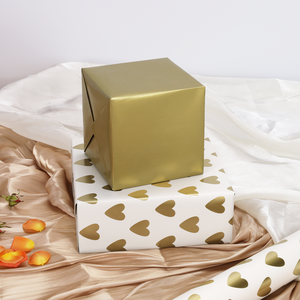 Hot <b>Glossy</b> Coated <b>Paper</b> Metallic Shiny Heart Coated <b>Paper</b> Double-sided Gift Wrapping <b>Paper</b> Roll For Party Decoration - Product Image 5