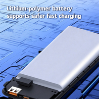 Batterie externe 10000-20000 mAh avec câble intégré, charge rapide pour téléphone portable, type C, 3C, certifiée CCC, affichage numérique, batterie Li-polymère